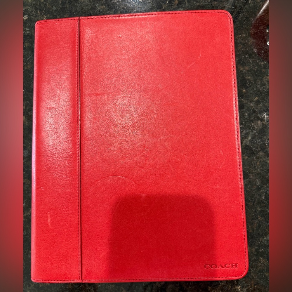 Coach Vibrant Red Leather Cover